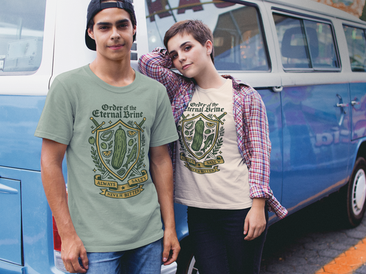 Order of the Eternal Brine T-Shirt | Funny Pickle Crest Shirt