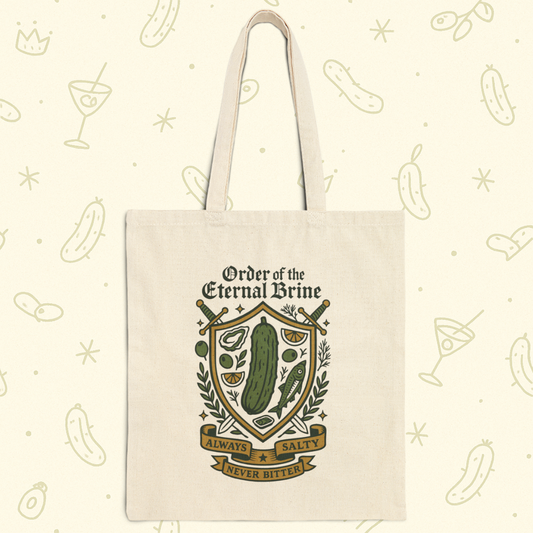 Medieval Pickle Tote Bag for Foodies | Eco Castlecore Market Bag