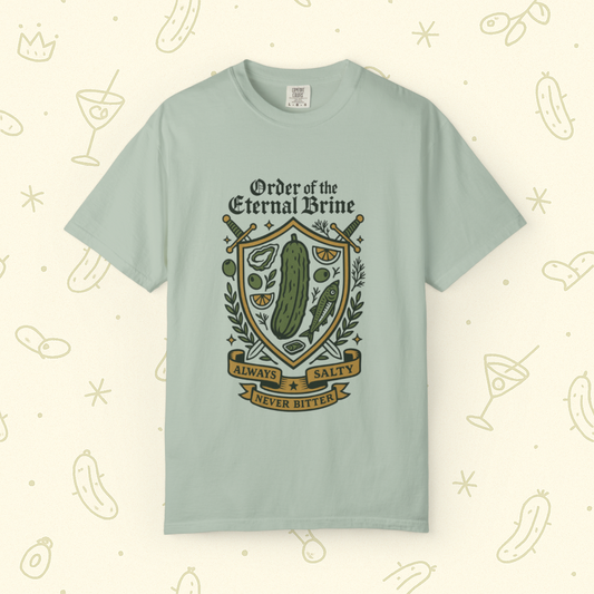 Order of the Eternal Brine T-Shirt | Funny Pickle Crest Shirt
