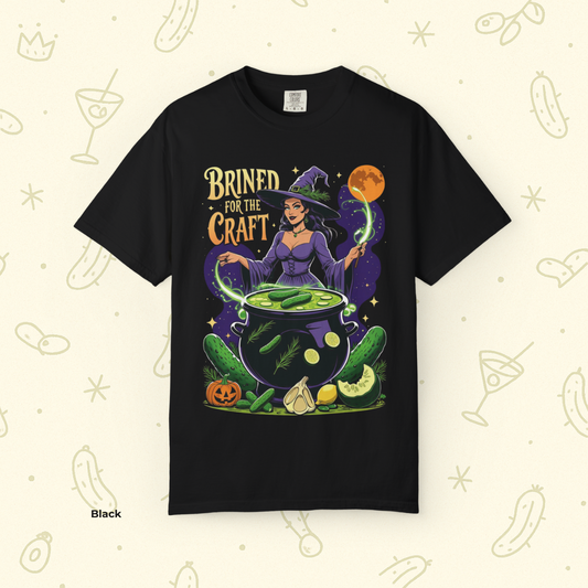 Brined for the Craft Tee - Witchcore Halloween Pickle Shirt