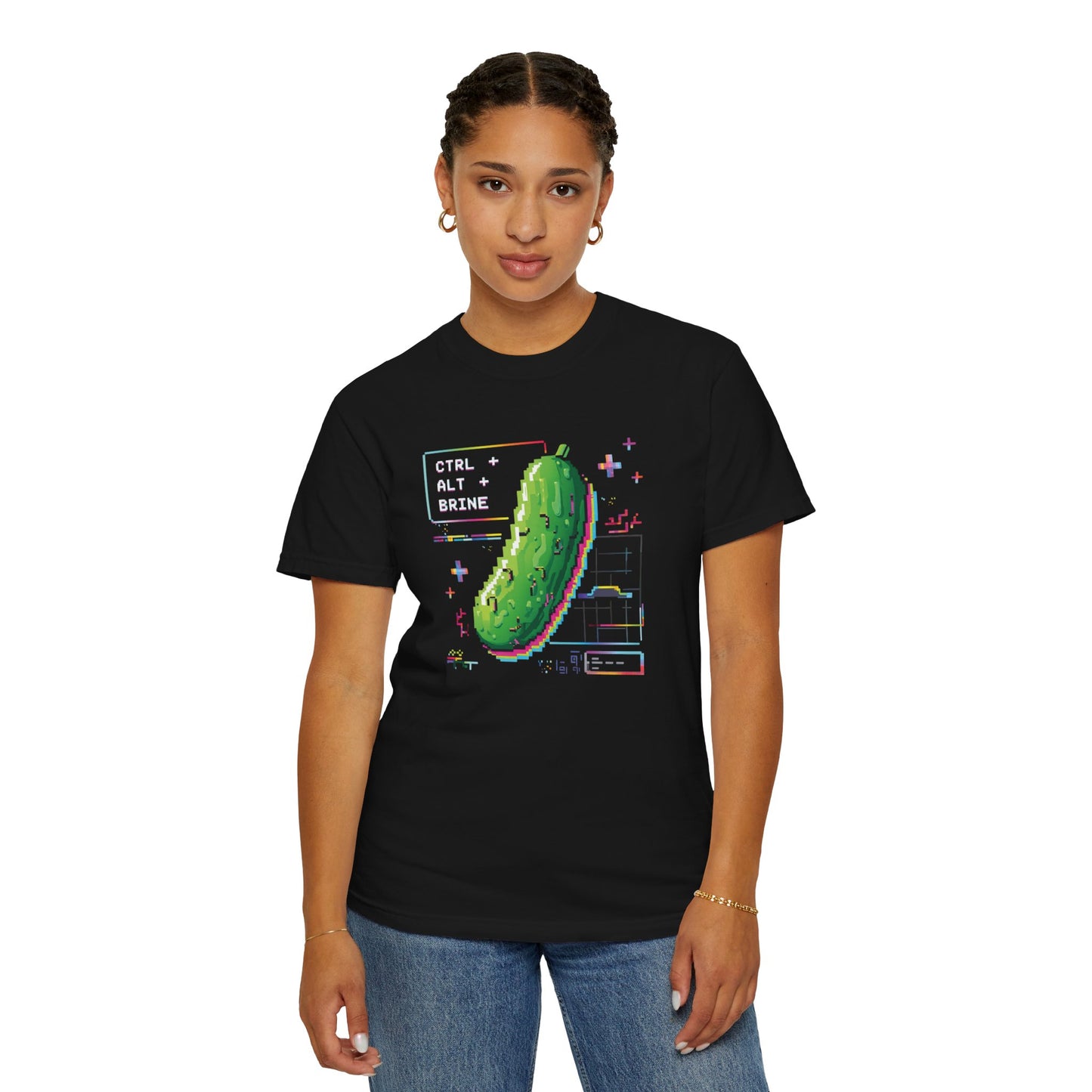 CTRL ALT BRINE Shirt | Y2K Picklecore Vaporwave Tee for Foodies