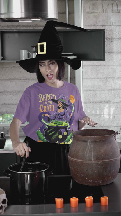 Brined for the Craft Tee - Witchcore Halloween Pickle Shirt